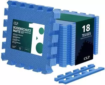 CLP Bodenschutzmatte Puzzlematte 30x30cm blau, 18er-Set (326475)