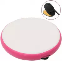 vidaXL Aufblasbare Gymnastikmatte mit Pumpe 100x100x10 cm PVC Rosa