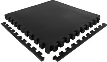 virtufit Fitness-Puzzlematte 12-teilig 240x180cm EVA-Schaum, schwarz (VF01036-SET-12)