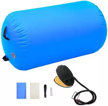 vidaXL Aufblasbare Gymnastik-Rolle mit Pumpe 100x60cm PVC blau (92714)