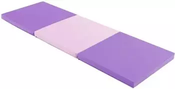 Costway Gymnastikmatte klappbar, 180x60x5cm, lila/rosa