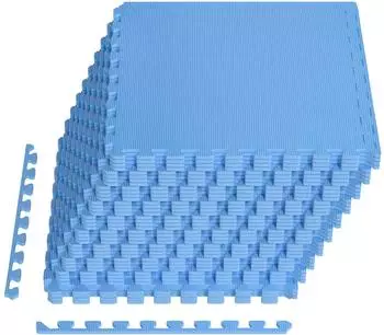 vidaXL Bodenmatte 40 Stk. blau 14,4m&sup2; EVA-Schaum