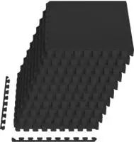 vidaXL Fu&szlig;matten 50 stk. Schwarz 18 m&sup2; EVA-Schaum