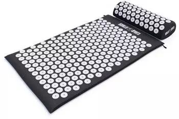 Gorilla Sports Akupressurmatte mit Kissen und Tragetasche, 68x42cm, Baumwolle