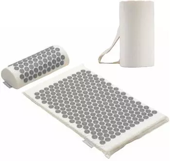 Fitleap Akupressurmatte Klassik Set mit Kissen, grau