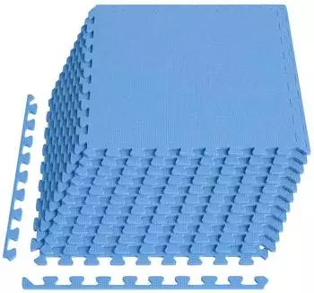 vidaXL Bodenmatten 12 Stk. 4,32m&sup2; EVA-Schaumstoff, blau