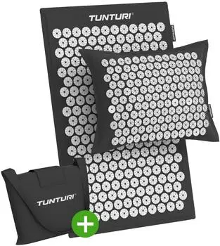 Tunturi Akupressurmatte Pro mit Kissen, 68x42x2cm, schwarz (14TUSYO095)