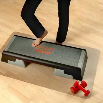etm Bodenschutzmatte f&uuml;r Fitnessger&auml;te, Polypropylen, milchig-transparent, 90x90cm (fd-8584)