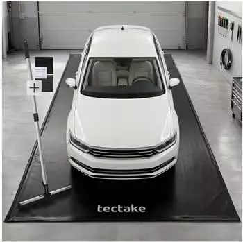 TecTake Garagenbodenmatte 2,4x5,5m rutschfest, wasserdicht, schwarz