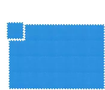 Relaxdays Puzzlematte Fitnessmatte 24er Set, blau