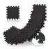 Relaxdays Puzzle-Bodenschutzmatte 120-teilig, 30x30cm, 1cm, schwarz