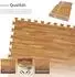 TecTake Puzzle-Bodenschutzmatte 61x61cm Eiche Artisan, 24er-Set (404135)