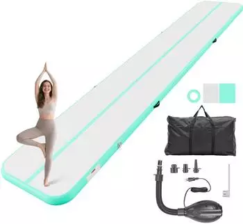 VEVOR Aufblasbare Gymnastikmatte 600x100x10cm mintgr&uuml;n