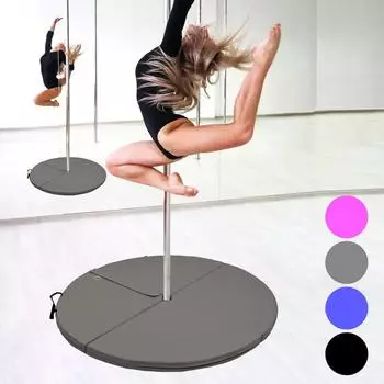 Trutzholm Pole Dance Matte, rund, faltbar, grau, &Oslash;120cm, 5cm