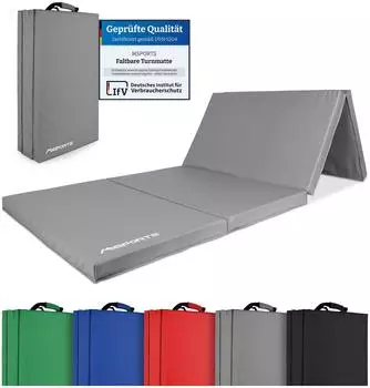 M-Sports Turnmatte Premium klappbar 190x80x5cm grau (497)