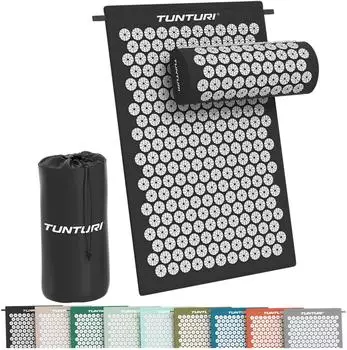 Tunturi Akupressurmatte und Kissen 2-in-1, schwarz (14TUSYO068)