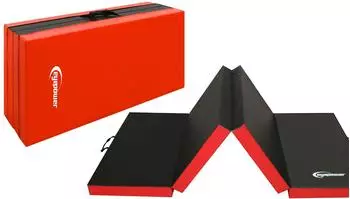 Eyepower Gymnastikmatte RG20 faltbar 200x100x5cm rot-schwarz (16384-16236)