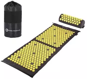 SHMSHNG Akupressurmatte & Kissen Premium Set, schwarz (AKM04)
