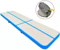 vidaXL Aufblasbare Gymnastikmatte mit Pumpe 600x100x20 cm PVC Blau