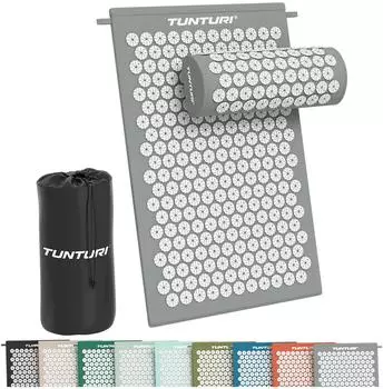 Tunturi Akupressurmatte mit Kissen, grau