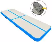 vidaXL Aufblasbare Gymnastikmatte mit Pumpe 400x100x15 cm PVC Blau