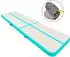 vidaXL Aufblasbare Gymnastikmatte mit Pumpe 600x100x15cm PVC grün (92669)
