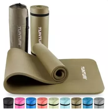 Tunturi Fitnessmatte NBR, extra dick 1,5cm, gr&uuml;n, 180cm (14TUSFU324)