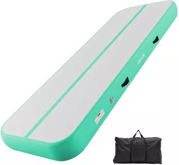 VEVOR Aufblasbare Gymnastikmatte 300x100x20cm, mintgr&uuml;n, mit Elektroluftpumpe