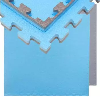 Eyepower Fitnessmatte 90x90x2cm EVA, blau, 2er-Set
