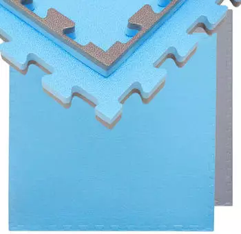 Eyepower Fitnessmatte 90x90x2cm EVA, blau, 3er-Set