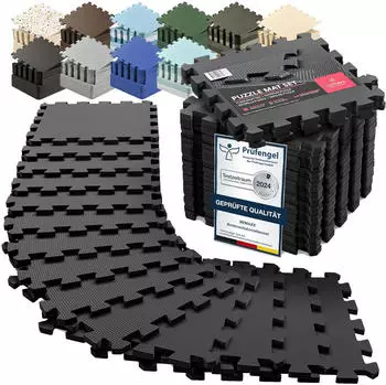 BeMaxx Puzzlematte EVA-Schaumstoff 18-tlg. 32x32cm, anthrazit