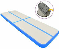 vidaXL Aufblasbare Gymnastikmatte mit Pumpe 500x100x20 cm PVC Blau