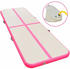 vidaXL Inflatable Gym Mat with Pump 400 x 100 x 10 cm pink