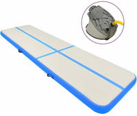 vidaXL Aufblasbare Gymnastikmatte mit Pumpe 700x100x15 cm PVC Blau