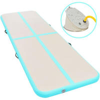 vidaXL Aufblasbare Gymnastikmatte mit Pumpe 700x100x10 cm PVC Gr&uuml;n