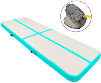 vidaXL Aufblasbare Gymnastikmatte mit Pumpe 300x100x20 cm PVC Gr&uuml;n