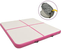 vidaXL Aufblasbare Gymnastikmatte mit Pumpe 200x200x10 cm PVC Rosa