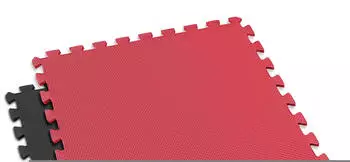 Hop-Sport Puzzle Bodenschutzmatte rot/schwarz 6St.