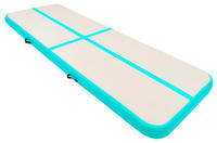 vidaXL Aufblasbare Gymnastikmatte mit Pumpe 500x100x20 cm PVC Gr&uuml;n