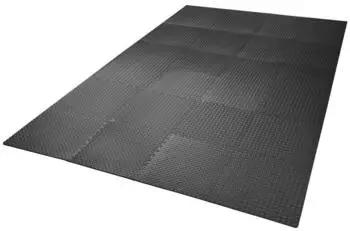 TecTake Bodenschutzmatte 24-tlg. Schwarz