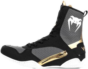 Venum Elite Boxschuhe schwarz weiß gold