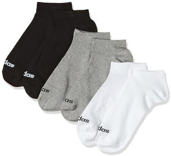 Adidas Thin Linear Low-Cut Socks 3 Pairs (IC1300) grey heather/white/black