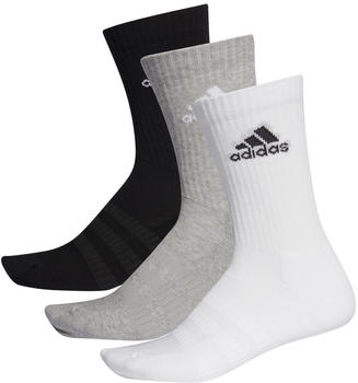 Adidas Cushioned Crew Socks (DZ9355) medium grey heather/white/black