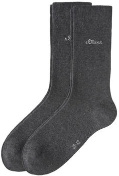 S.Oliver Men Basic Socks 2p (S20001) anthracite