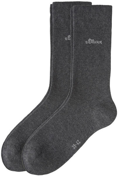 S.Oliver Men Basic Socks 2p (S20001) anthracite