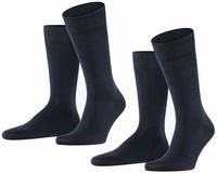 Falke 14610, Falke Herren Socken Happy - 2er Pack 43-46 Dark Navy (6375)
