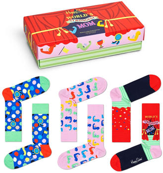 Happy Socks World's Strongest Mom Socken Geschenkbox (XMOT08-3300)