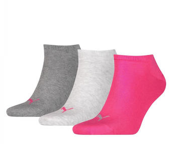 Puma Sneaker-Socken 3er-Pack (906807) middle grey melange/pink