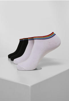Urban Classics Rainbow Socks No Show 4-pack (TB3605-00826-0076) black/white