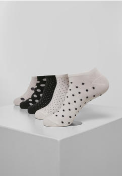 Urban Classics No Show Socks Dots 5-pack (TB3602-01248-0076) white/black
